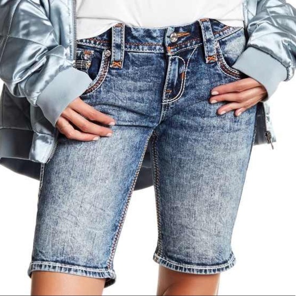 Rock Revival Bermuda Jean Shorts 28 29 30 31 32 - Picture 2 of 3